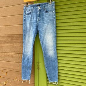 Mother Jeans Light Wash Looker Ankle Fray - Size 28/6